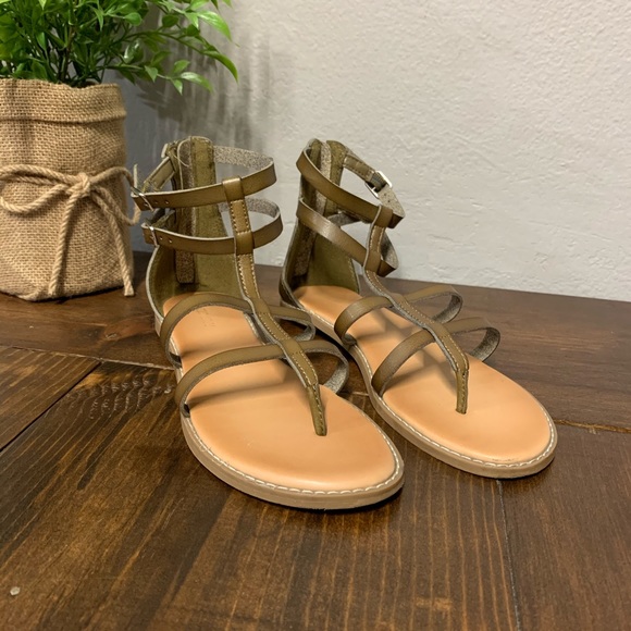 olive green gladiator sandals